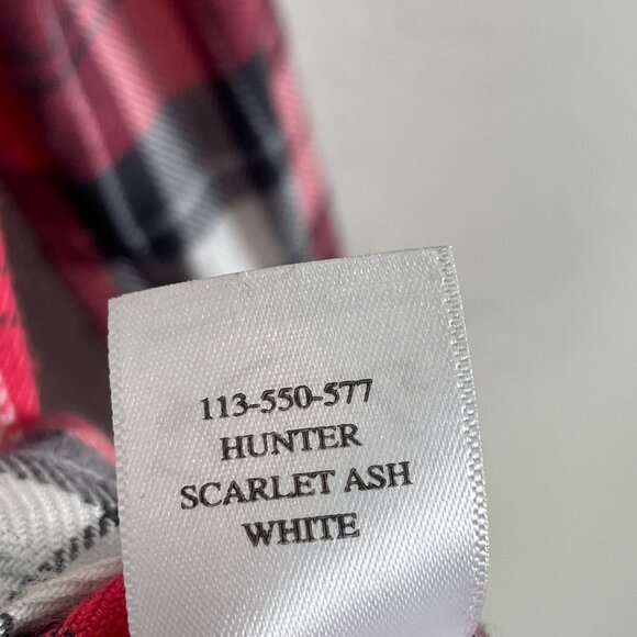Rails Womens Medium Hunter Scarlet Ash White Plaid Button Up Shirt Long Sleeve - Picture 4 of 8